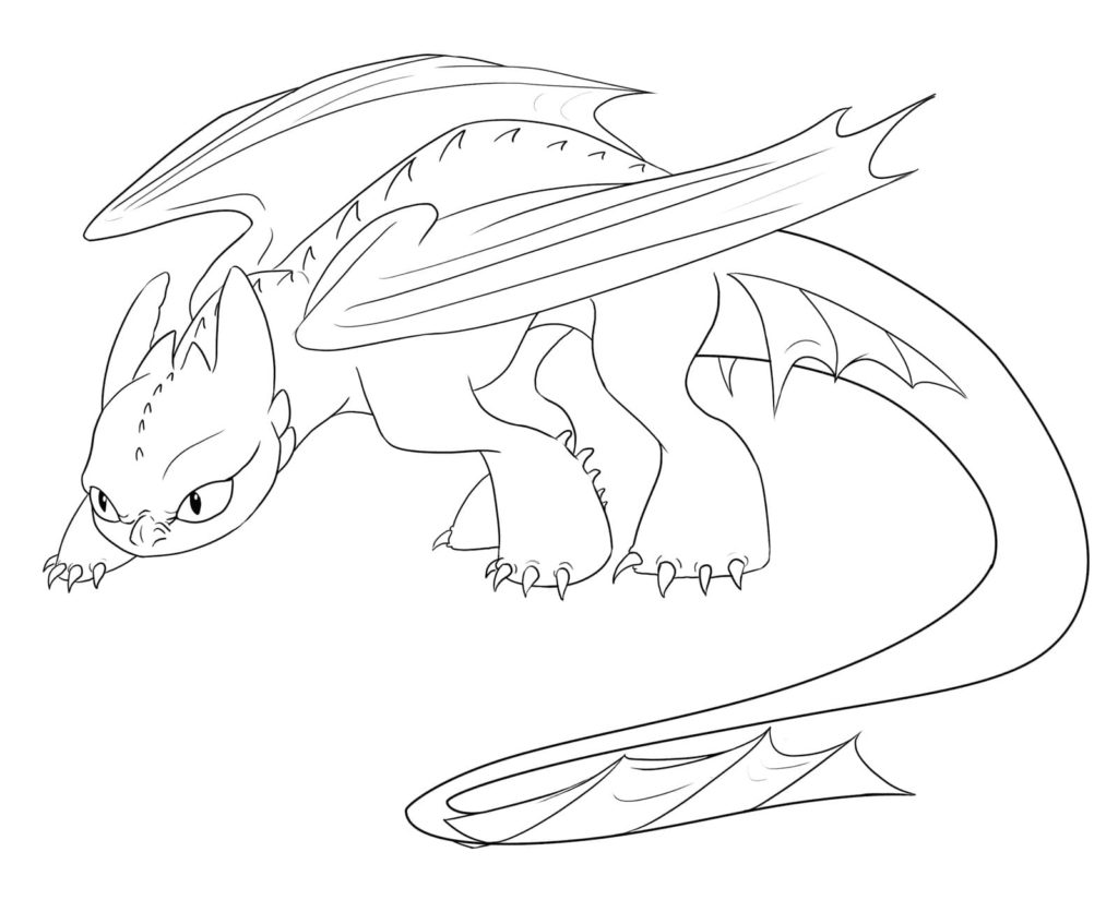 Toothless coloring pages