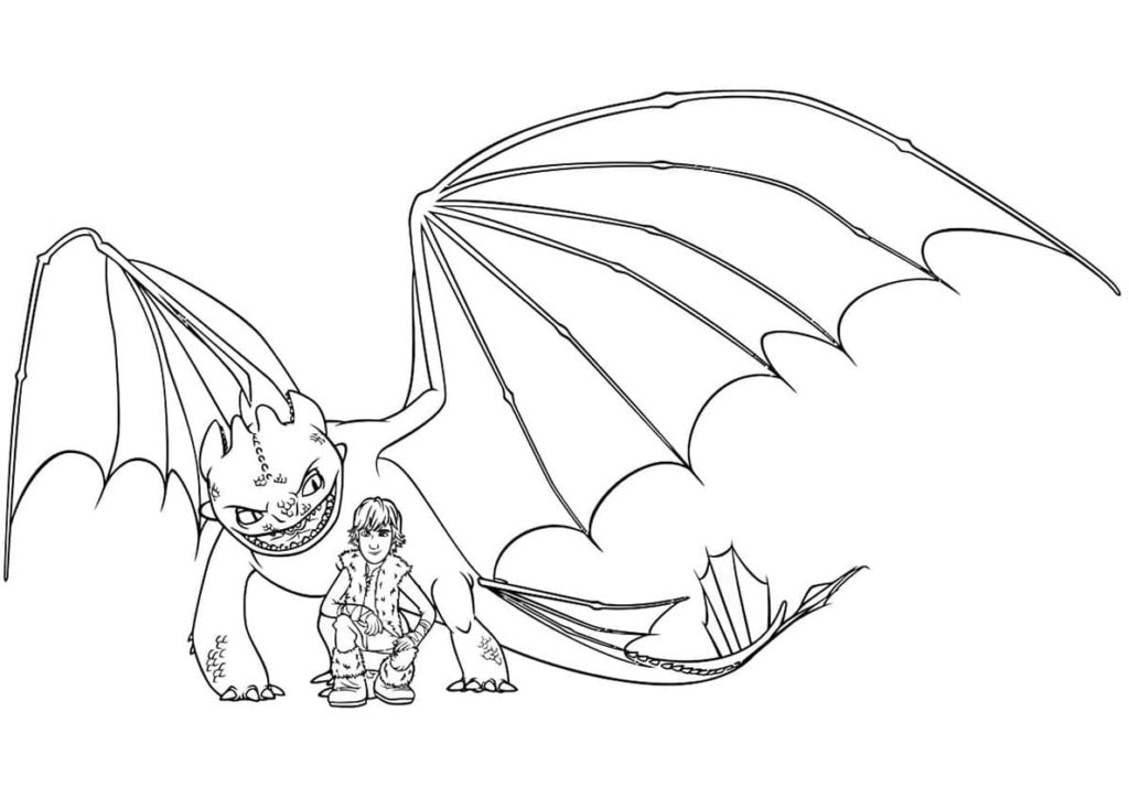 Toothless coloring pages