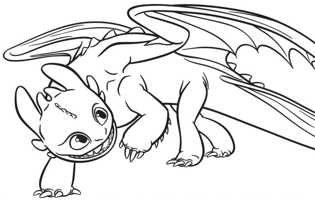 Toothless coloring pages