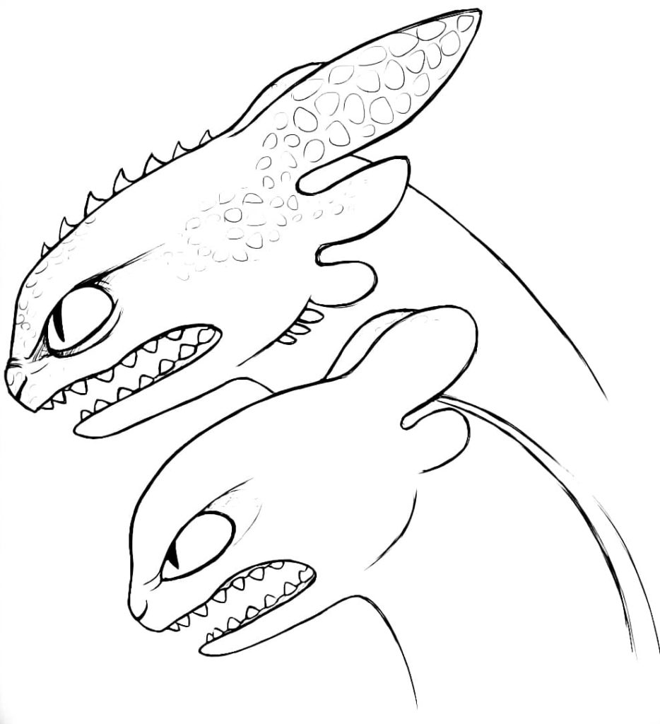 Toothless coloring pages