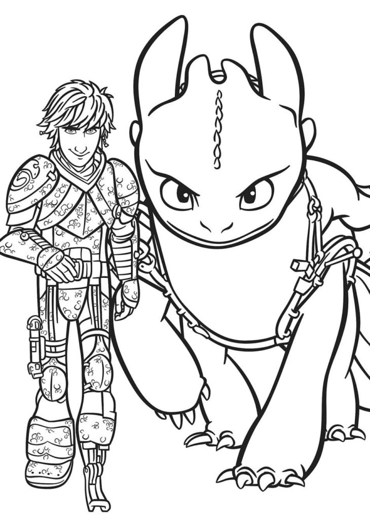 Toothless coloring pages