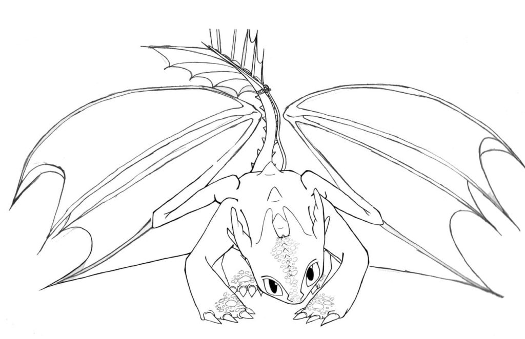 Toothless coloring pages