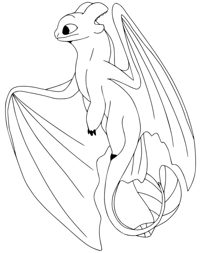 Toothless coloring pages