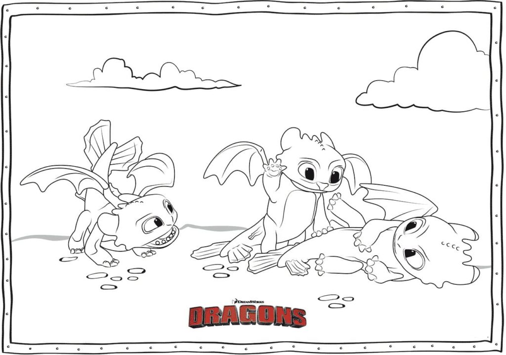 Toothless coloring pages