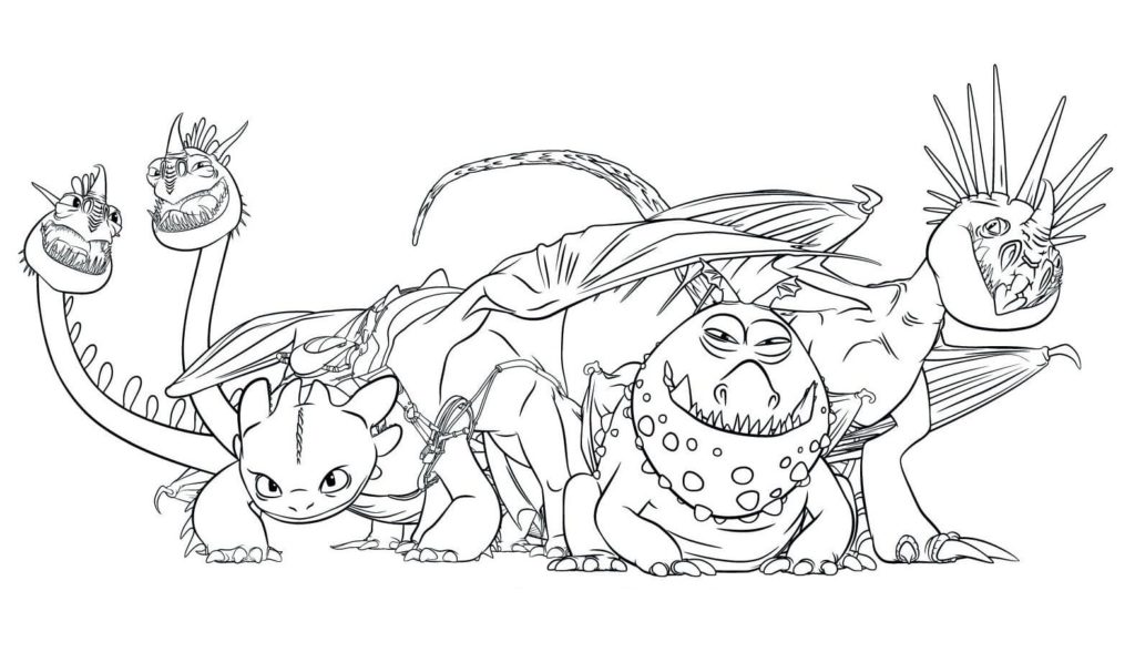 Toothless coloring pages