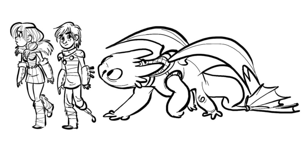 Toothless coloring pages