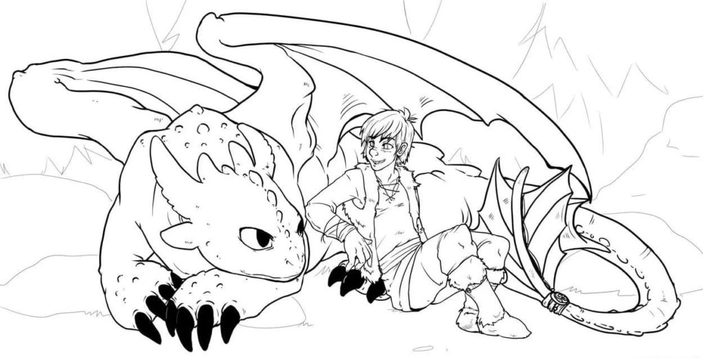 Toothless coloring pages