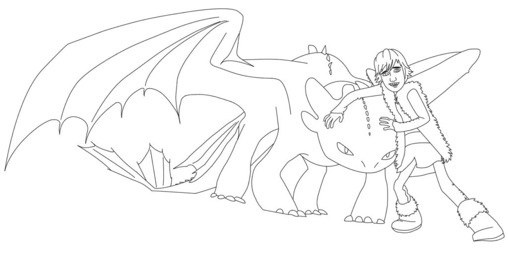 Toothless coloring pages