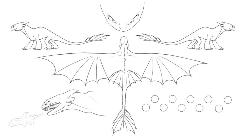 Toothless coloring pages