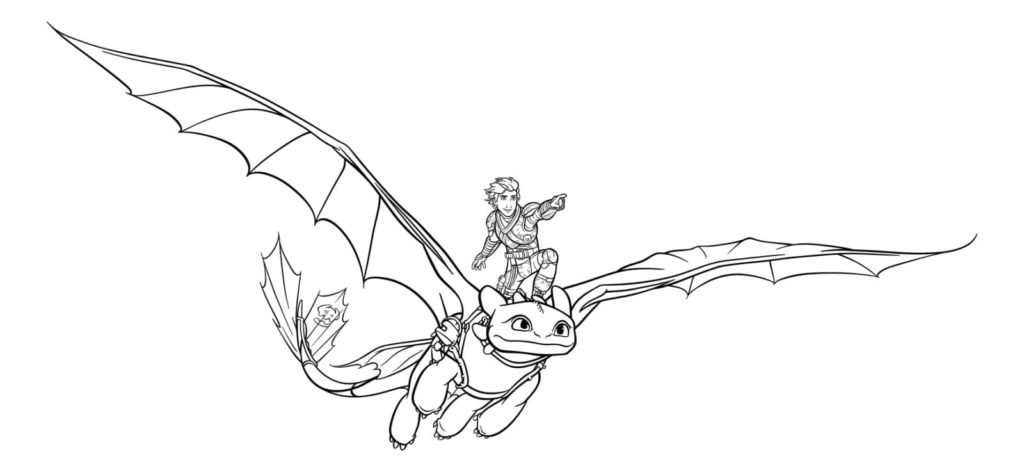 Toothless coloring pages