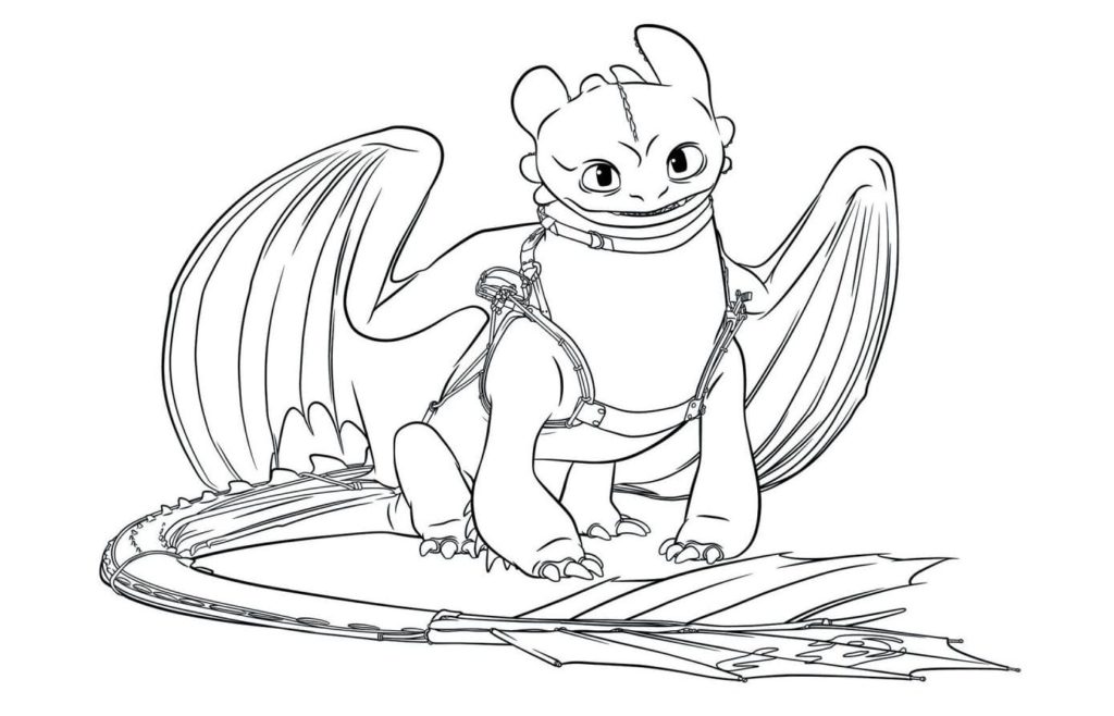 Toothless coloring pages