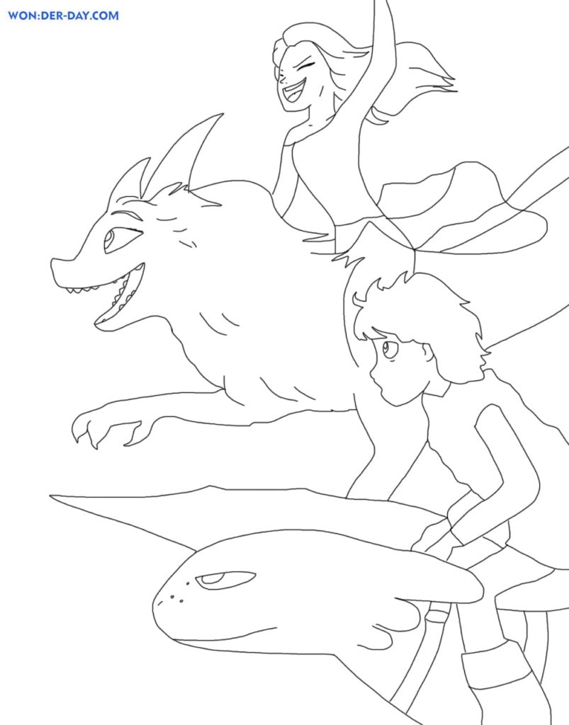 Toothless coloring pages