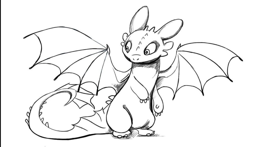 Toothless coloring pages