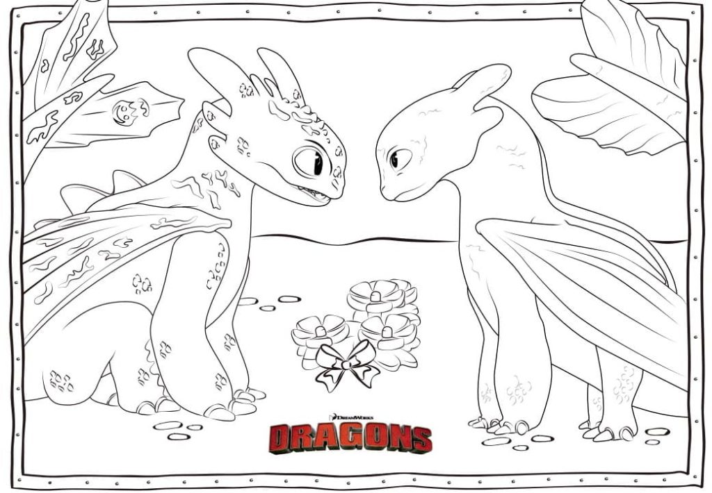 Toothless coloring pages