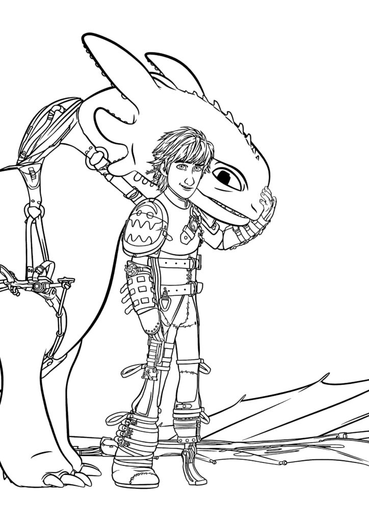 Toothless coloring pages