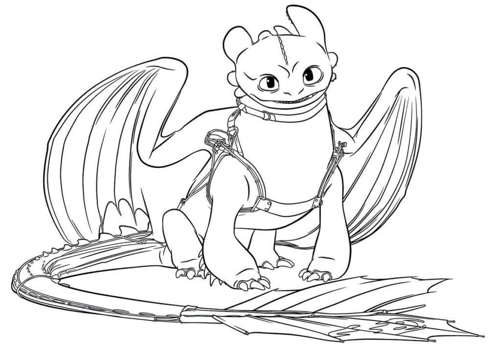 Toothless coloring pages