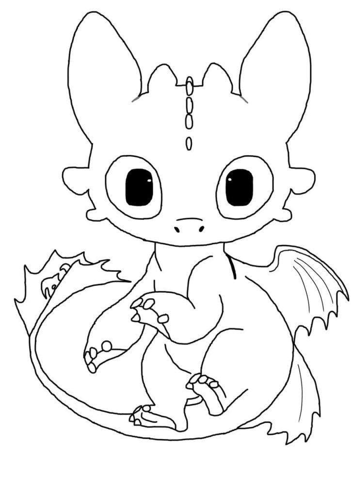 Toothless coloring pages