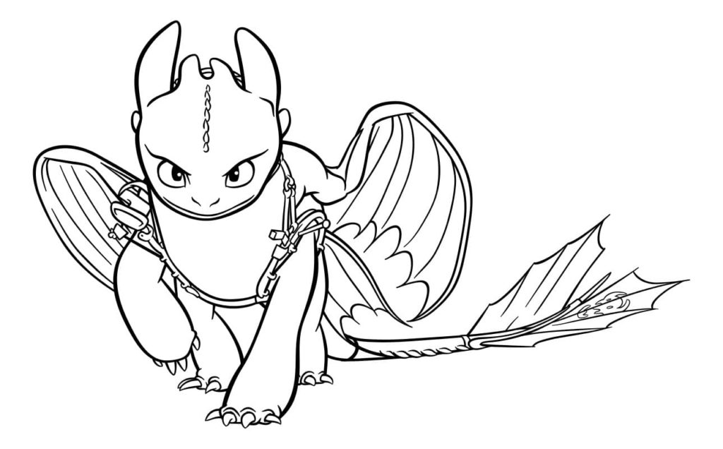 Toothless coloring pages