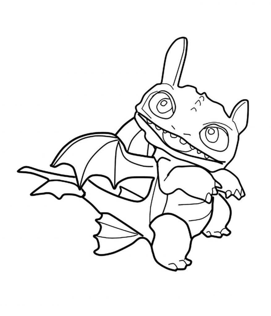 Toothless coloring pages