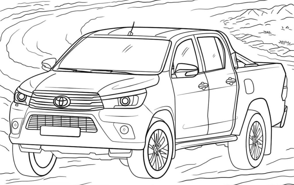 toyota prius coloring pages