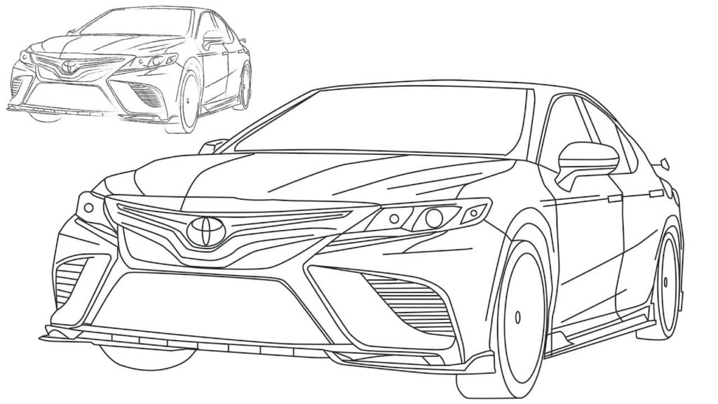 toyota camry coloring pages