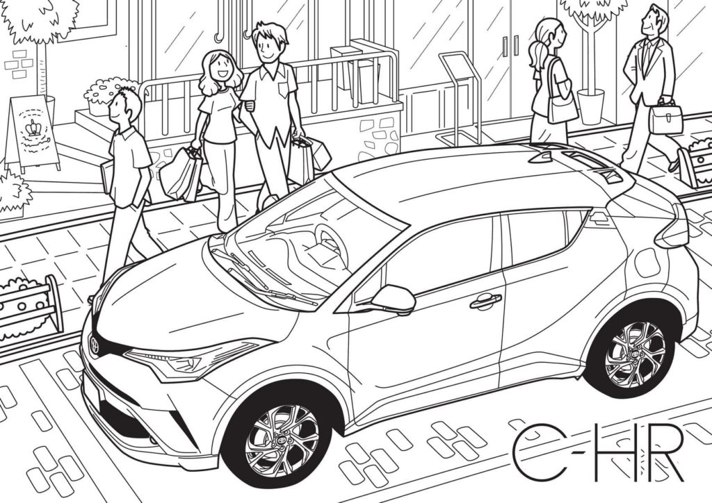 toyota corolla coloring pages