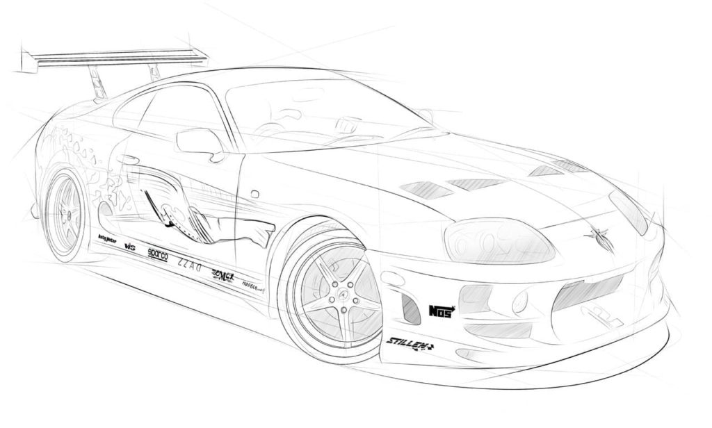 toyota supra para colorear