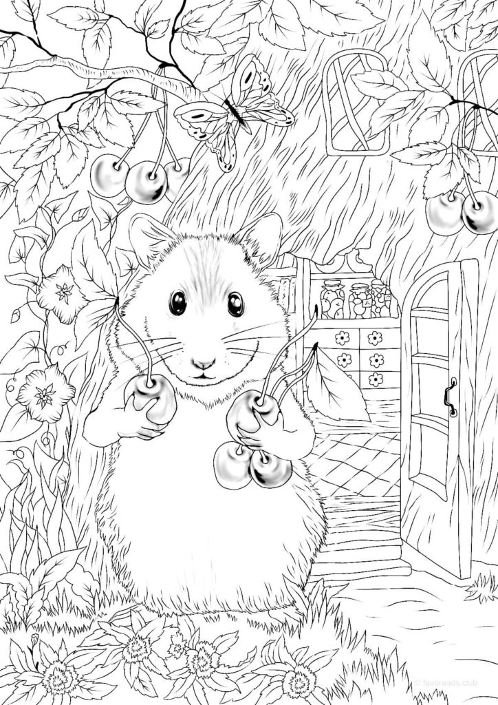 Hamster coloring pages
