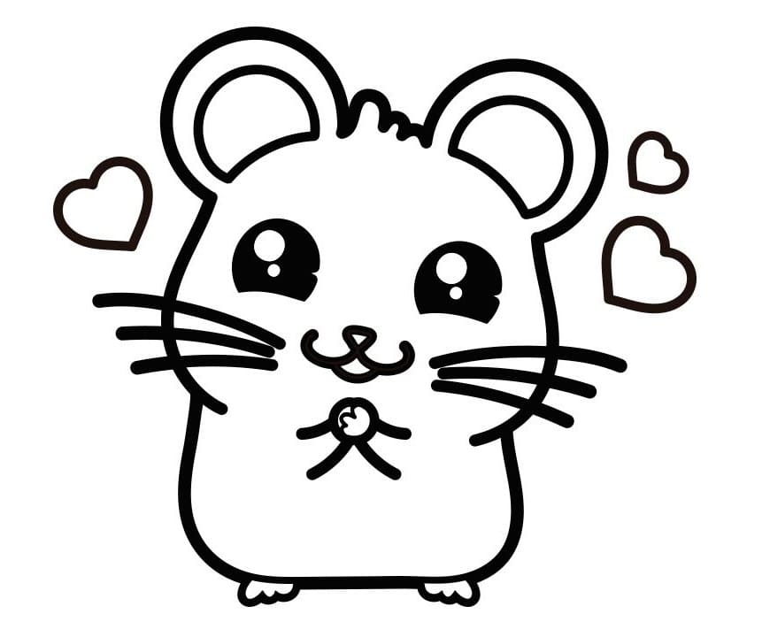 Hamster coloring pages. 
