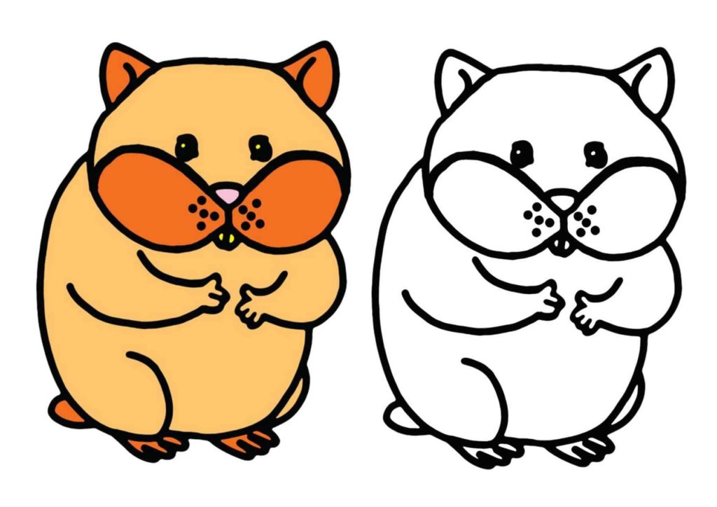 Dibujos de Hamster para colorear
