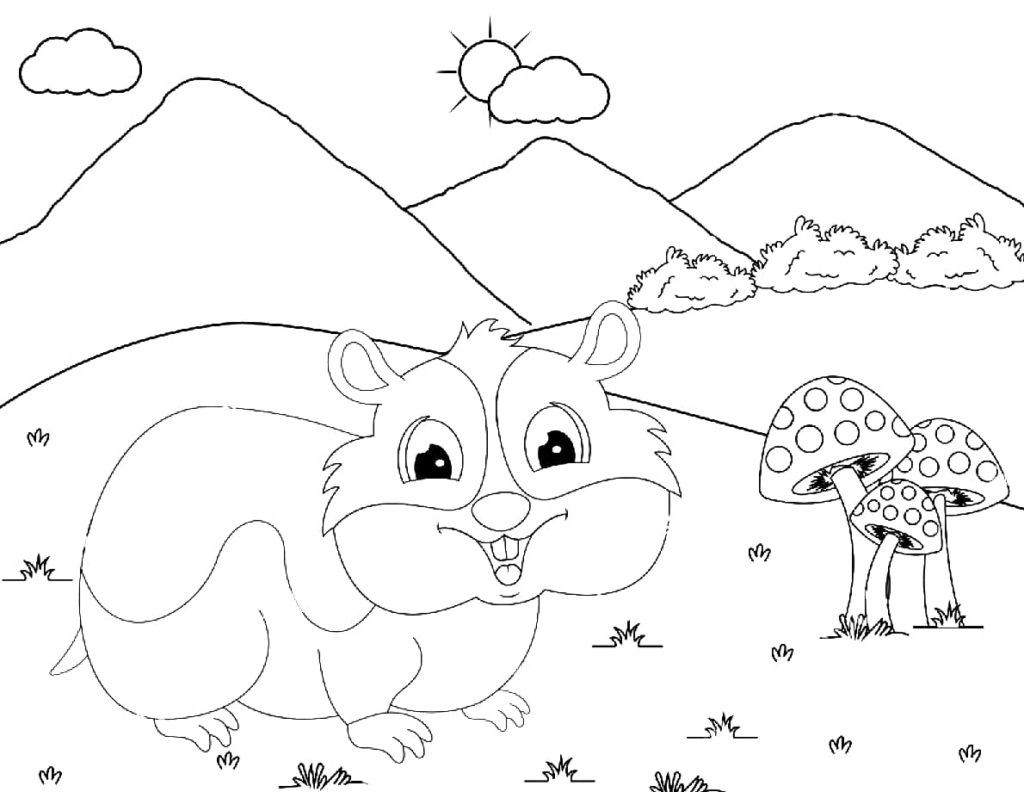 Desenho De Imagem Para Colorir Um Esboço Hamster Vetor PNG , Desenho De  Asa, Desenho De Anel, Desenho De Hamster Imagem PNG e Vetor Para Download  Gratuito