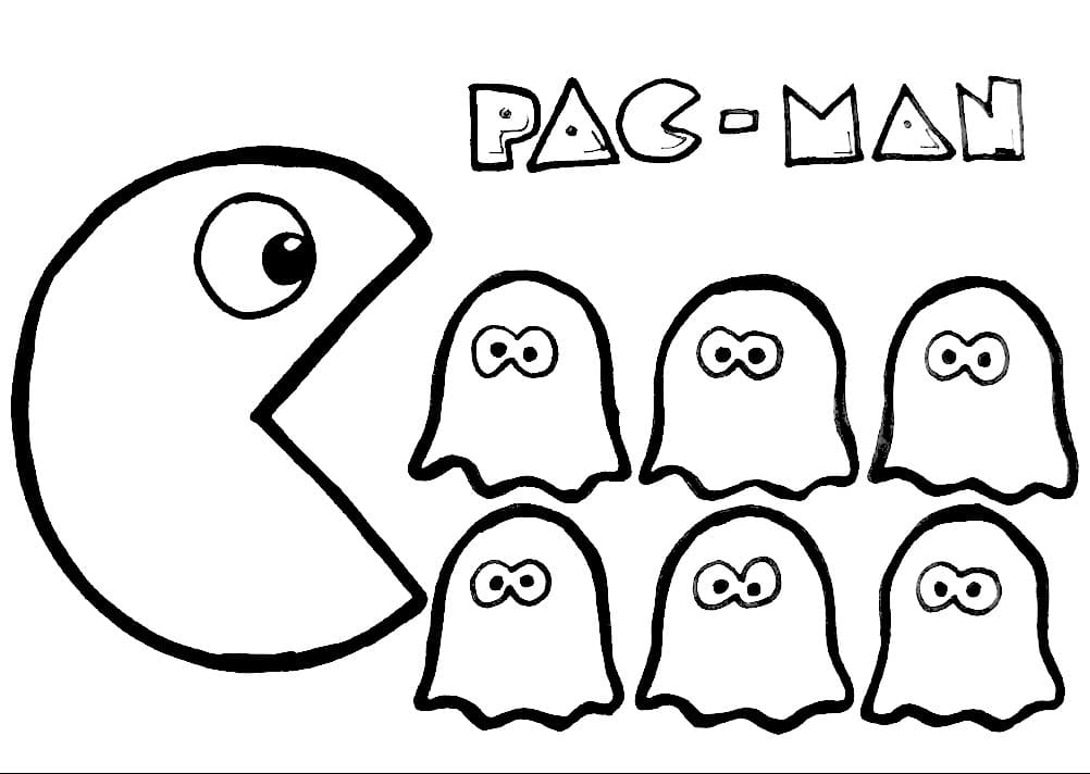 Desenhos de Jogo Pacman 3 para Colorir e Imprimir 