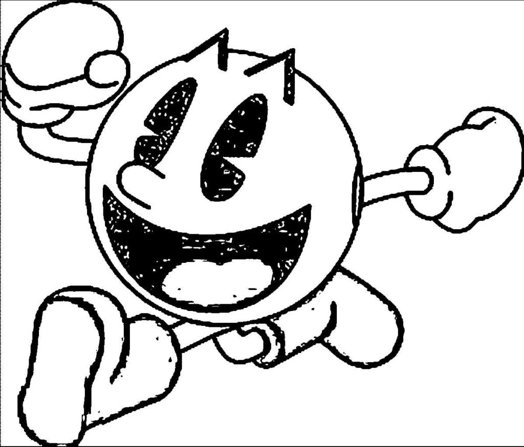 Pac Man Coloring Pages. 