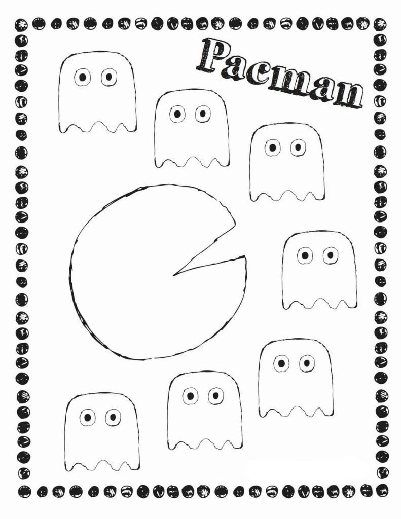 Pac Man Coloring Pages