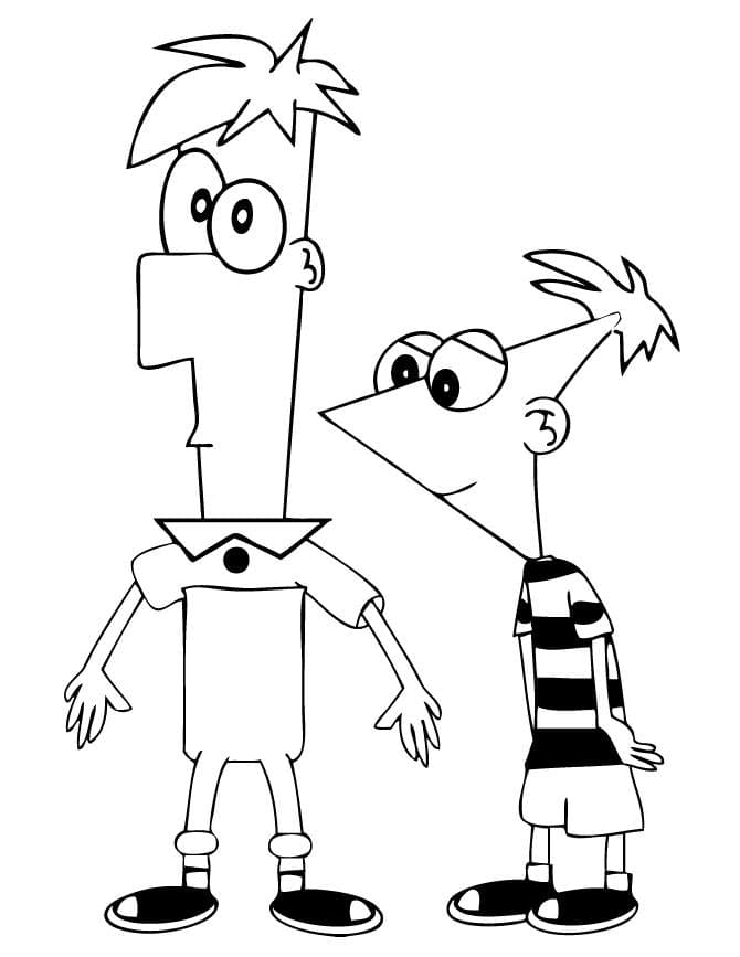 Dibujos de Phineas y Ferb para colorear