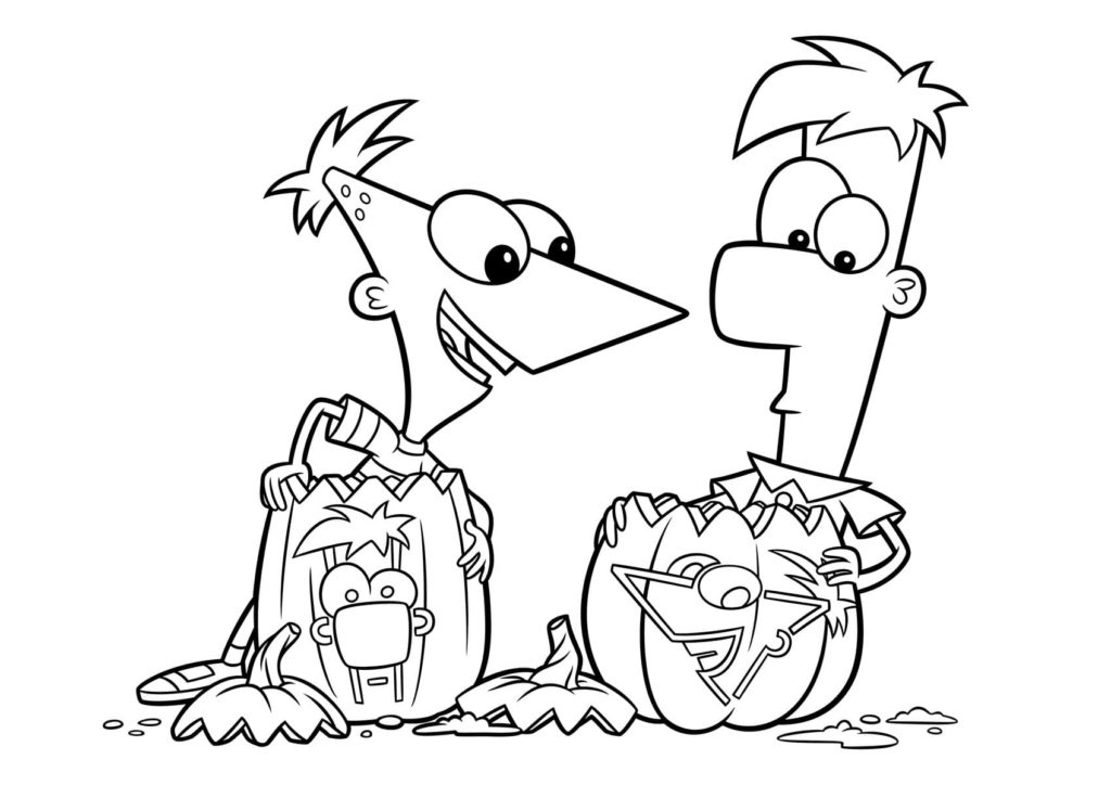 Dibujos de Phineas y Ferb para colorear