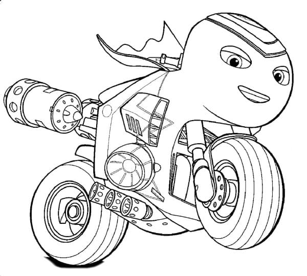 Dirt Bike Loop from Ricky Zoom coloring page - Download, Print or Color  Online for Free