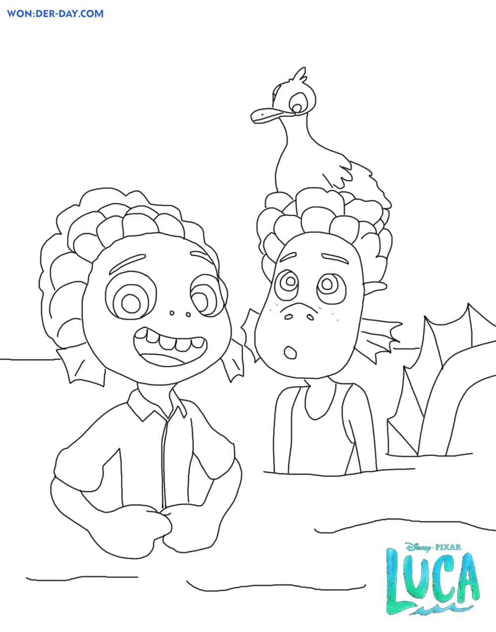 Free Printale Luca Coloring Pages for Kids & Adults