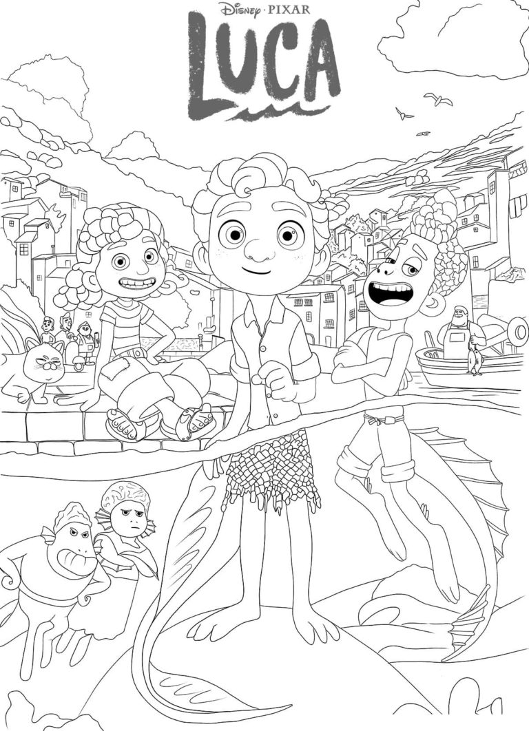 Luca Coloring Pages | 40 Free printable Coloring Pages