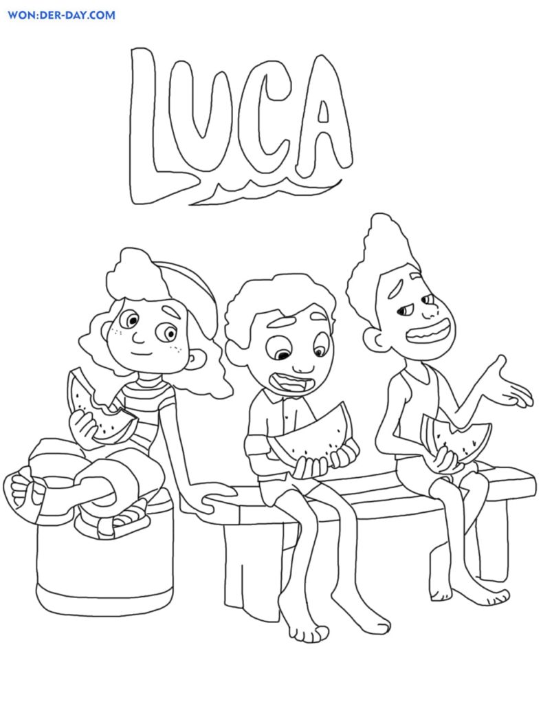 Desenhos de Luca para colorir
