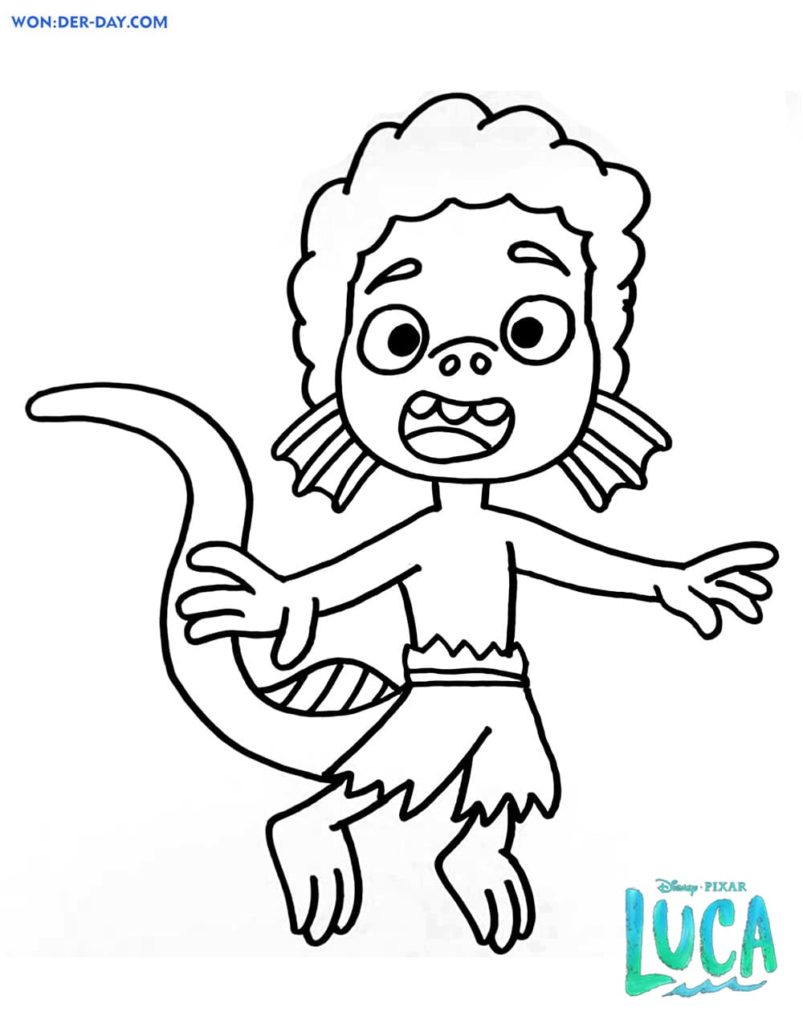 Luca Coloring Pages