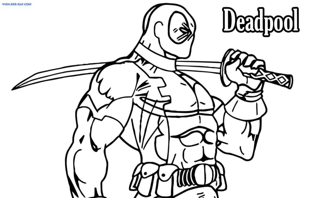 Dibujos de Deadpool para colorear