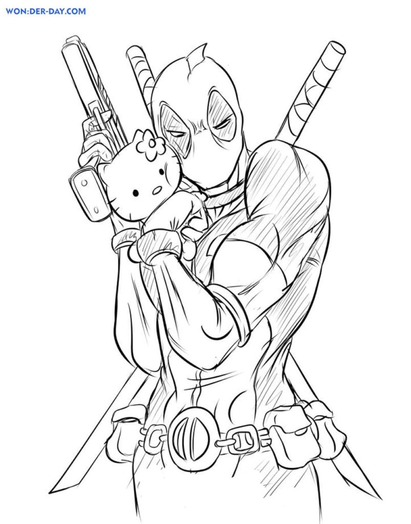 Disegni da Colorare di Deadpool