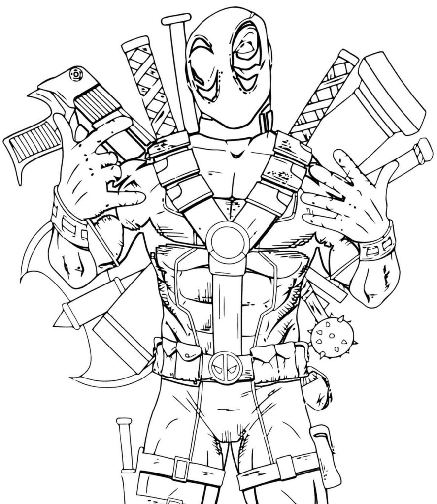 Dibujos de Deadpool para colorear