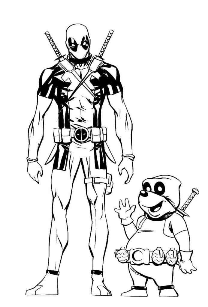 Desenhos de Deadpool para colorir