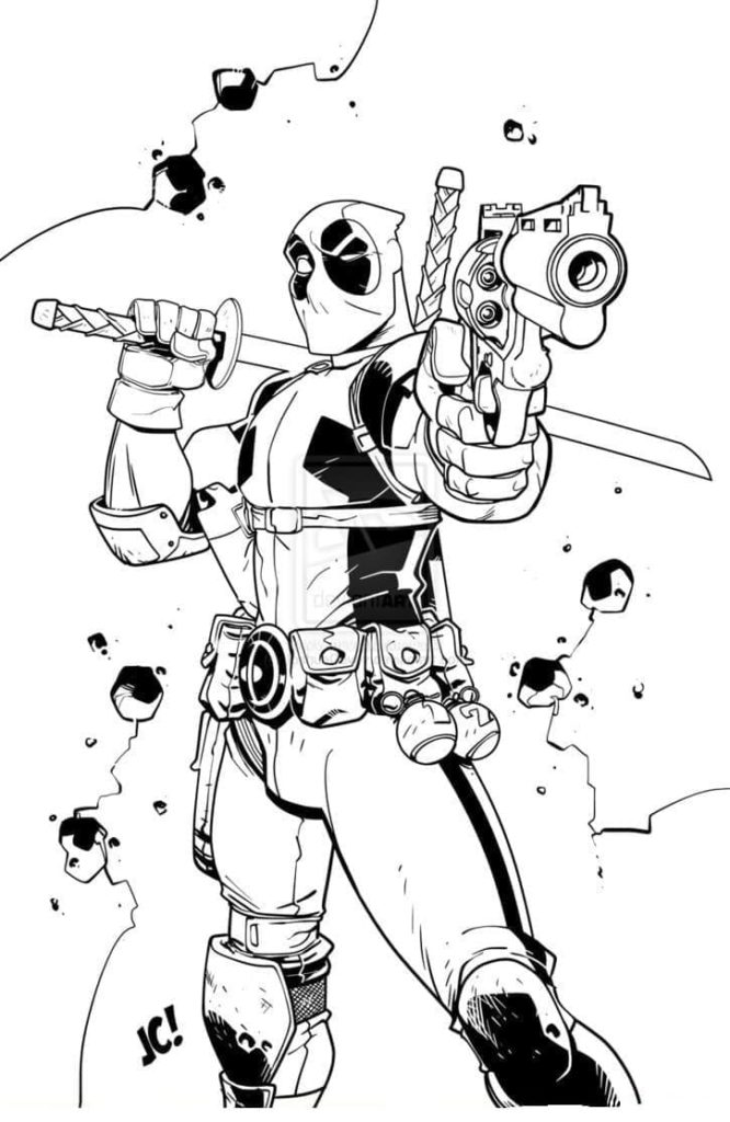 Dibujos de Deadpool para colorear