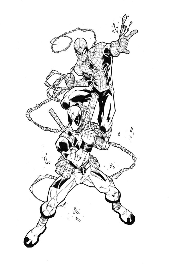 Desenhos de Deadpool para colorir