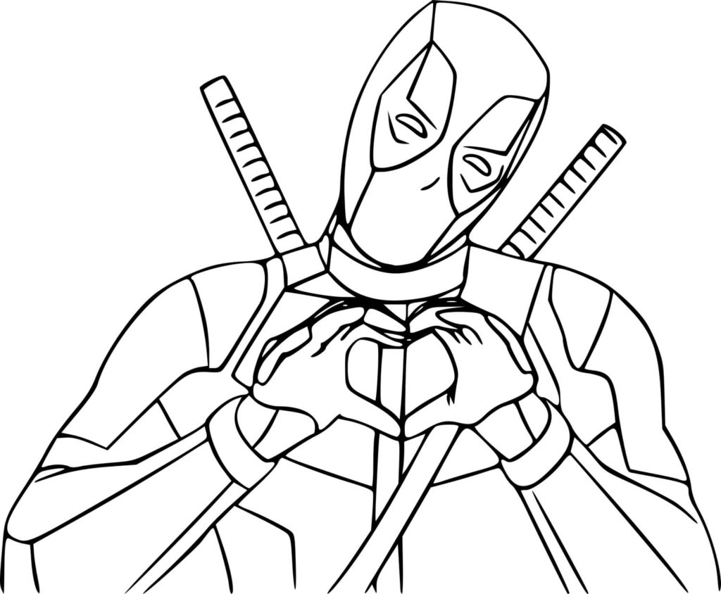 Desenhos de Deadpool para colorir