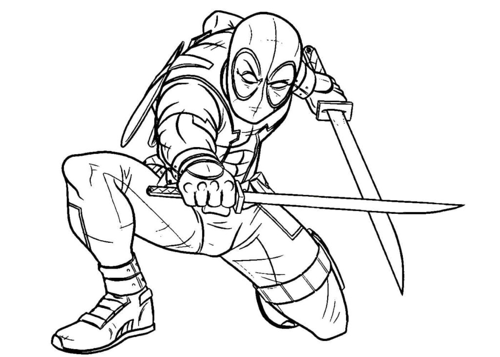 Deadpool Coloring Pages