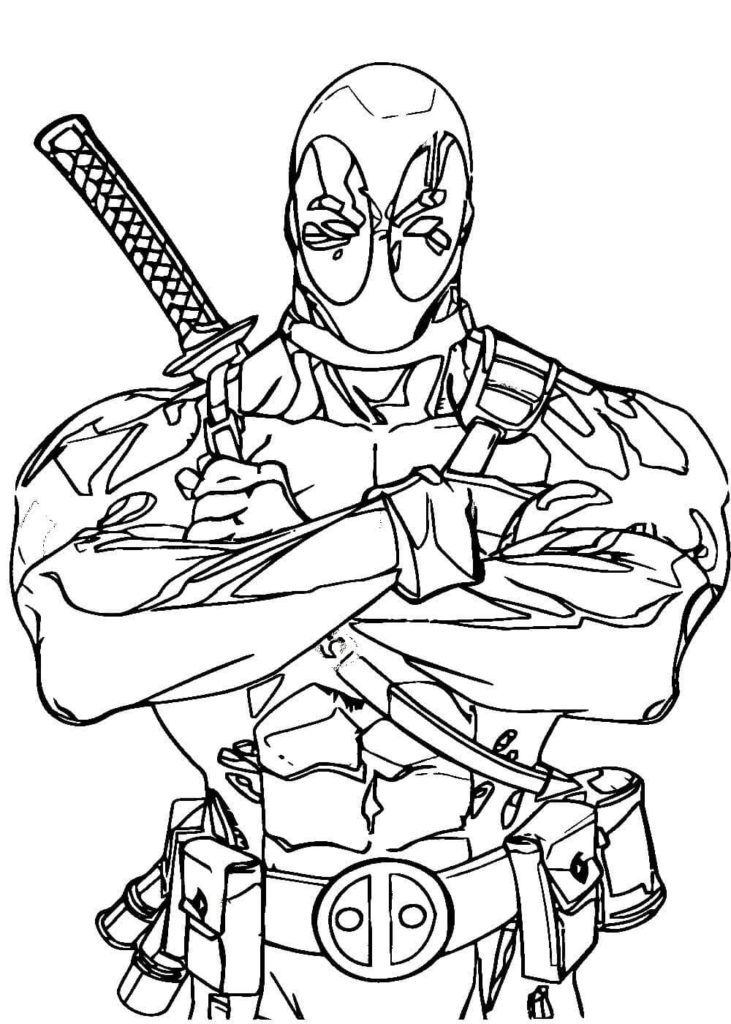 Desenhos de Deadpool para colorir